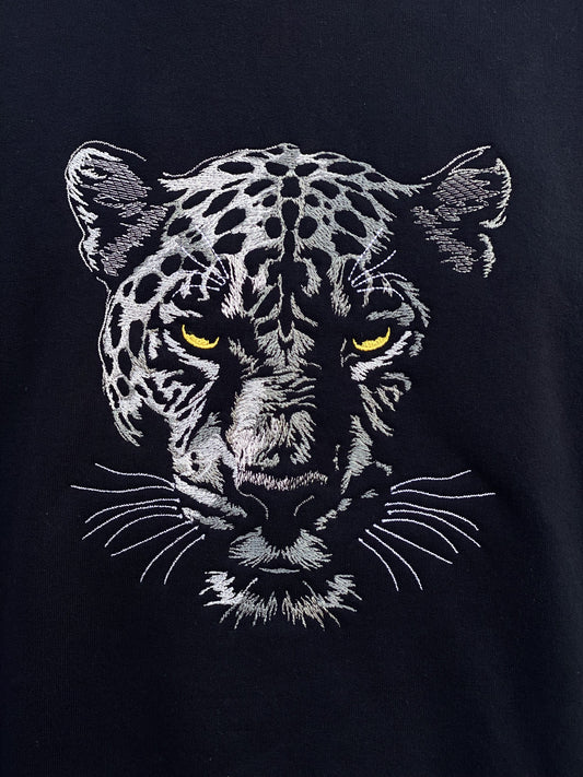 Greyscale Jaguar Embroidered Hoodie