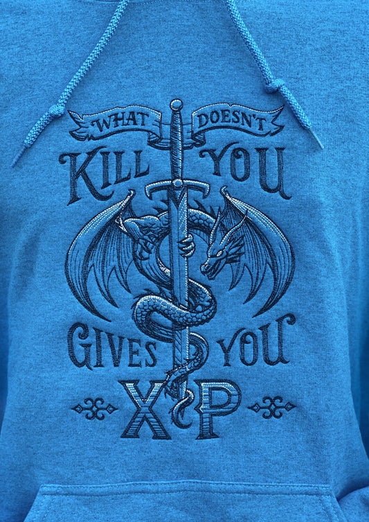 XP Experience Points Gaming Hoodie - Embroidered Gamer Apparel