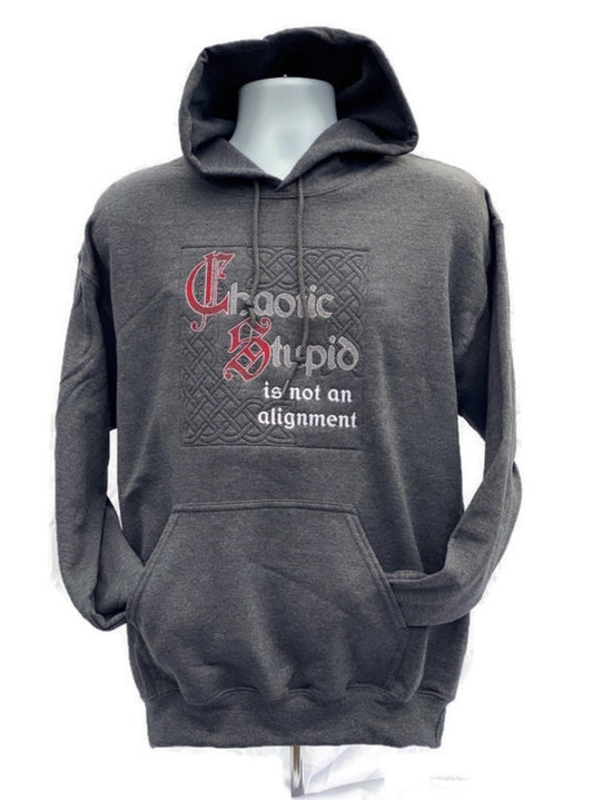 Chaotic Stupid Embroidered Hoodie