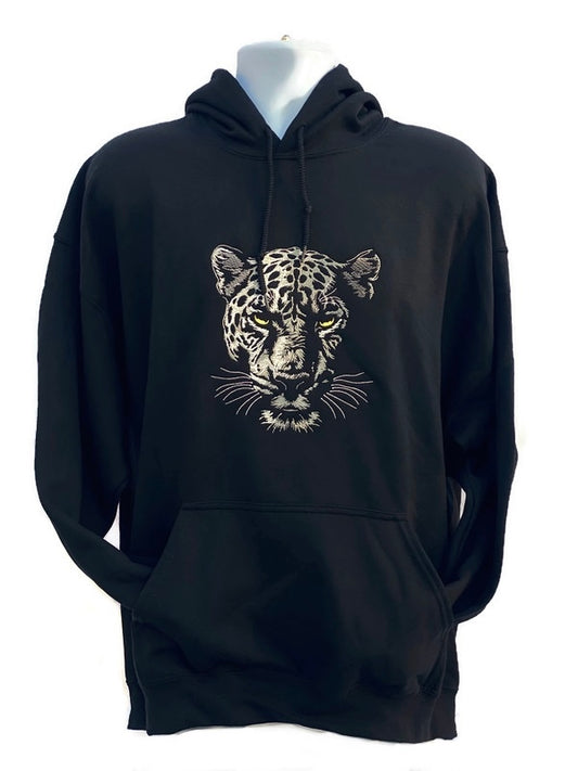 Greyscale Jaguar Embroidered Hoodie